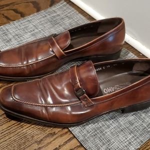 Mens leather brown loafer